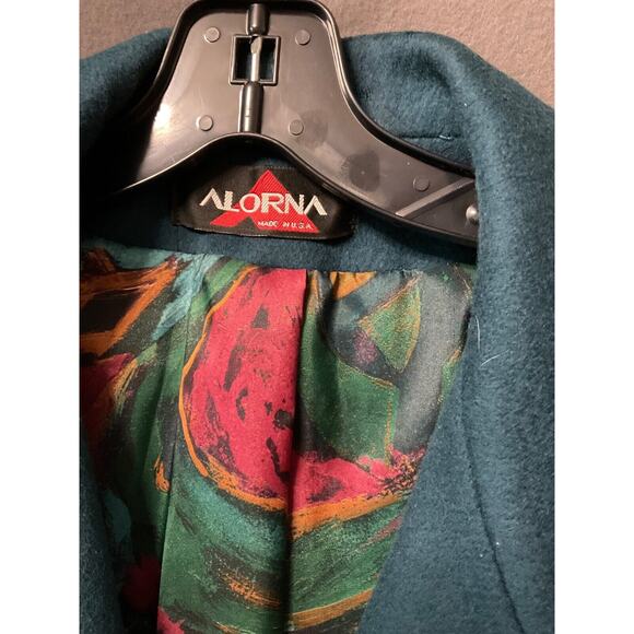 Vintage Alorna Super Fina Wool Blend L Coat Double Breasted Made in USA Parka - Picture 2 of 8